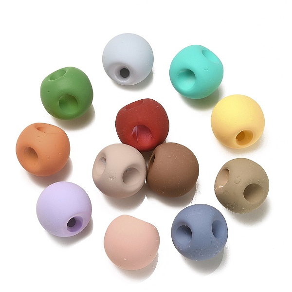 PandaHall Rubberized Acrylic Beads, Round, Top Drilled, Mixed Color, 18x18x18mm, Hole: 3mm Acrylic Round Multicolor
PandaHall Rubberized Acrylic Beads, Round, Top Drilled, Mixed Color, 18x18x18mm, Hole: 3mm Acrylic Round Multicolor