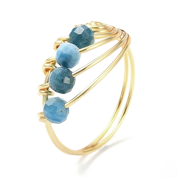 PandaHall Natural Apatite Copper Round Beaded Finger Ring, Light Gold Copper Wire Wrapped Vortex Ring, US Size 8 1/2(18.5mm) Apatite Round
PandaHall Natural Apatite Copper Round Beaded Finger Ring, Light Gold Copper Wire Wrapped Vortex Ring, US Size 8 1/2(18.5mm) Apatite Round