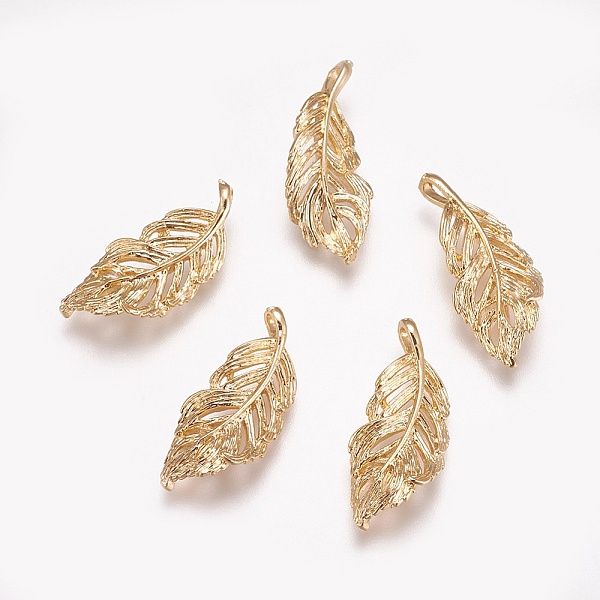 PandaHall Brass Pendants, Nickel Free, Real 18K Gold Plated, Leaf, 22x10x3mm, Hole: 1x3mm Brass Leaf
PandaHall Brass Pendants, Nickel Free, Real 18K Gold Plated, Leaf, 22x10x3mm, Hole: 1x3mm Brass Leaf