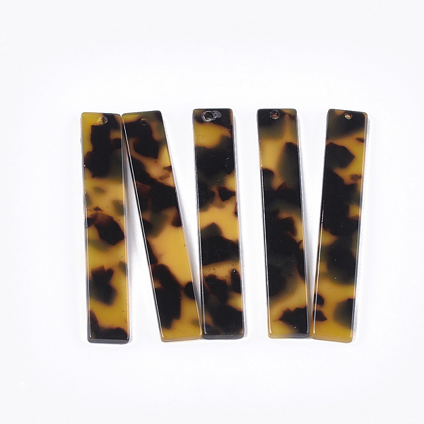 PandaHall Cellulose Acetate(Resin) Big Pendants, Tortoiseshell Pattern, Rectangle, Peru, 53x9x2~3mm, Hole: 1.5mm Cellulose Acetate Rectangle..., Brown
PandaHall Cellulose Acetate(Resin) Big Pendants, Tortoiseshell Pattern, Rectangle, Peru, 53x9x2~3mm, Hole: 1.5mm Cellulose Acetate Rectangle..., Brown
