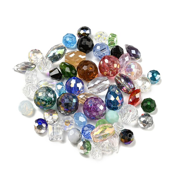PandaHall Transparent Faceted Glass Beads, Center Drilled/Top Drilled, Round/Teardrop/Cube, Mixed Shape, Mixed Color, 3.5~14.5x4~12mm, Hole..., Multicolor
PandaHall Transparent Faceted Glass Beads, Center Drilled/Top Drilled, Round/Teardrop/Cube, Mixed Shape, Mixed Color, 3.5~14.5x4~12mm, Hole..., Multicolor