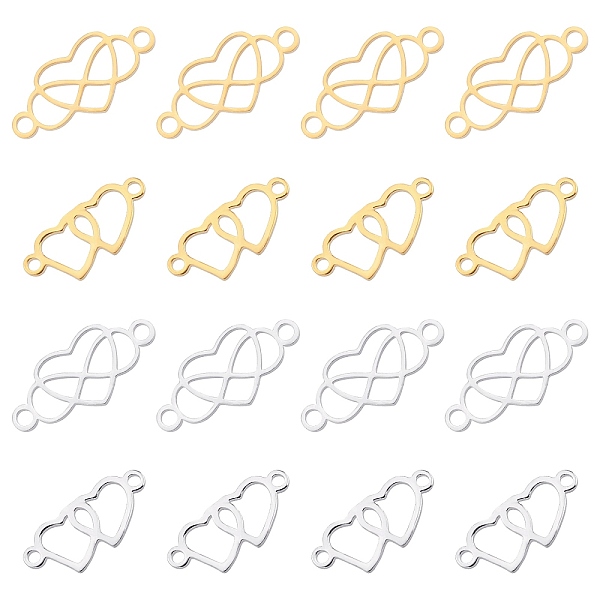 PandaHall DICOSMETIC 16Pcs 4 Style 304/201 Stainless Steel Links, Manual Polishing, Polyamory Links, Manual Polishing, Heart, Mixed Color...
PandaHall DICOSMETIC 16Pcs 4 Style 304/201 Stainless Steel Links, Manual Polishing, Polyamory Links, Manual Polishing, Heart, Mixed Color...