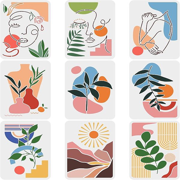 PandaHall FINGERINSPIRE 9PCS Boho Sunrise Stencil Abstract Art Stencils 29.7x21cm Large Reusable Tropical Plants Stencil Female Face...
PandaHall FINGERINSPIRE 9PCS Boho Sunrise Stencil Abstract Art Stencils 29.7x21cm Large Reusable Tropical Plants Stencil Female Face...