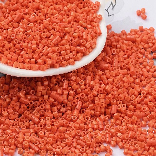 PandaHall Baking Paint Glass Seed Beads, Cylinder, Tomato, 2x1.5mm, Hole: 1mm, about 5599pcs/50g Glass Red
PandaHall Baking Paint Glass Seed Beads, Cylinder, Tomato, 2x1.5mm, Hole: 1mm, about 5599pcs/50g Glass Red