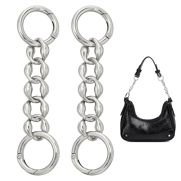 PandaHall Alloy Bag Curb Chains, Bag Strap Extender, with Spring Gate Ring, Platinum, 14cm Alloy
PandaHall Alloy Bag Curb Chains, Bag Strap Extender, with Spring Gate Ring, Platinum, 14cm Alloy
