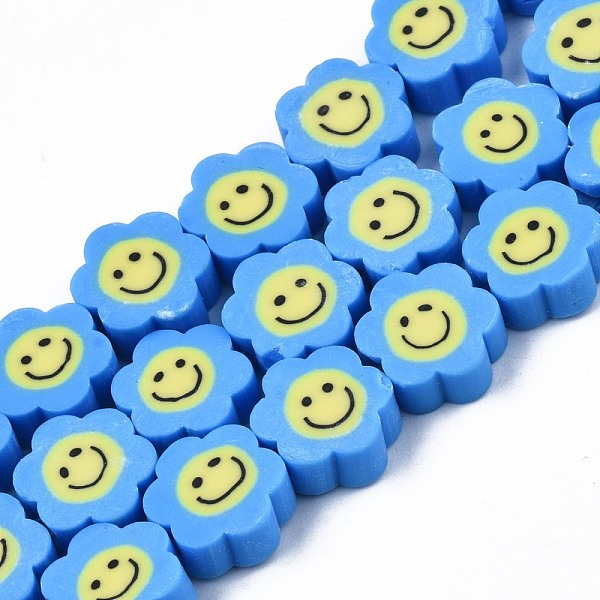 PandaHall Handmade Polymer Clay Bead Strands, Flower with Smile, Dodger Blue, 8~10x8~10x4~5mm, Hole: 1.2~1.6mm, about 38~40pcs/strand, 12.99...
PandaHall Handmade Polymer Clay Bead Strands, Flower with Smile, Dodger Blue, 8~10x8~10x4~5mm, Hole: 1.2~1.6mm, about 38~40pcs/strand, 12.99...