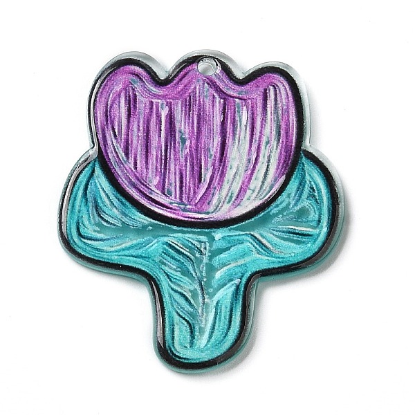 PandaHall Colorful Acrylic Pendants, Flower, Medium Orchid, 35x30x2.5mm, Hole: 1.6mm Acrylic Flower
PandaHall Colorful Acrylic Pendants, Flower, Medium Orchid, 35x30x2.5mm, Hole: 1.6mm Acrylic Flower