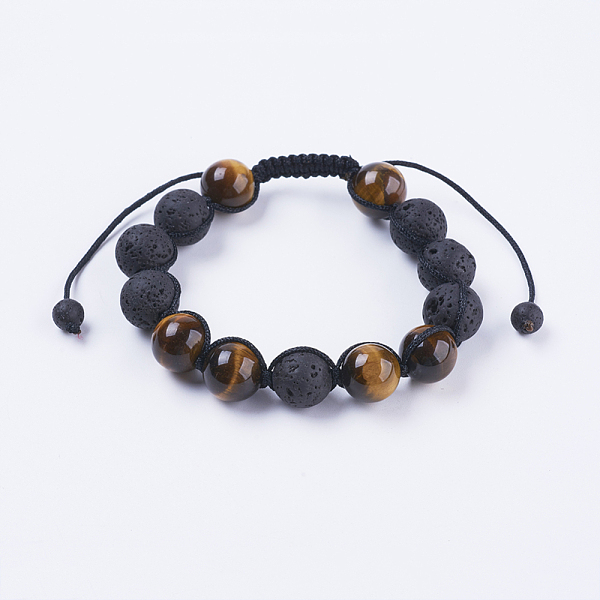 PandaHall Adjustable Nylon Cord Braided Bead Bracelets, with Lava Rock & Tiger Eye Beads, 2 inch(51mm) Mixed Stone
PandaHall Adjustable Nylon Cord Braided Bead Bracelets, with Lava Rock & Tiger Eye Beads, 2 inch(51mm) Mixed Stone