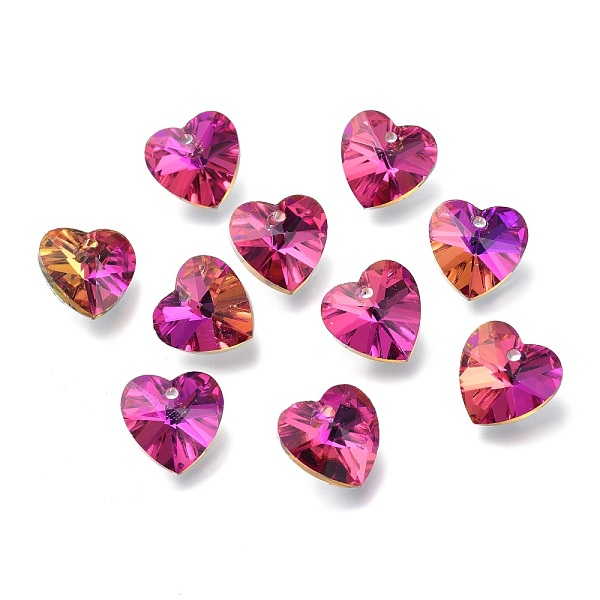 PandaHall Faceted Glass Charms, Heart, Back Plated, Magenta, 14x14x7.5mm, Hole: 1.4mm Glass Heart Pink
PandaHall Faceted Glass Charms, Heart, Back Plated, Magenta, 14x14x7.5mm, Hole: 1.4mm Glass Heart Pink