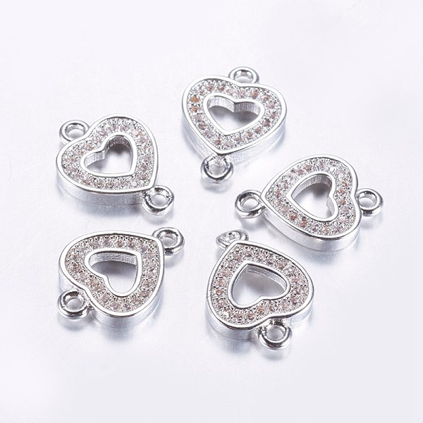 PandaHall Long-Lasting Plated Brass Micro Pave Cubic Zirconia Links, Clear, Hollow Heart, Real Platinum Plated, 14.5x10.5x2mm, Hole: 1.5mm...
PandaHall Long-Lasting Plated Brass Micro Pave Cubic Zirconia Links, Clear, Hollow Heart, Real Platinum Plated, 14.5x10.5x2mm, Hole: 1.5mm...