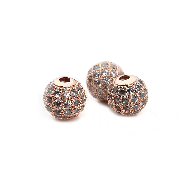 PandaHall Round Brass Micro Pave Cubic Zirconia Beads, Clear, Rose Gold, 8mm, Hole: 2mm Brass+Cubic Zirconia Round Clear
PandaHall Round Brass Micro Pave Cubic Zirconia Beads, Clear, Rose Gold, 8mm, Hole: 2mm Brass+Cubic Zirconia Round Clear