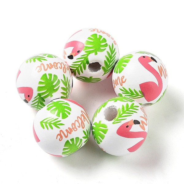 PandaHall Summer Theme Printed Wood European Beads, Large Hole Flamingo Print Round Beads, Light Coral, 16mm, Hole: 4mm Wood
PandaHall Summer Theme Printed Wood European Beads, Large Hole Flamingo Print Round Beads, Light Coral, 16mm, Hole: 4mm Wood