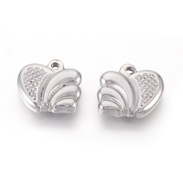 PandaHall 304 Stainless Steel Textured Pendants, Bumpy, Heart, Stainless Steel Color, 13.5x16x3.5mm, Hole: 1.6mm 304 Stainless Steel Heart
PandaHall 304 Stainless Steel Textured Pendants, Bumpy, Heart, Stainless Steel Color, 13.5x16x3.5mm, Hole: 1.6mm 304 Stainless Steel Heart