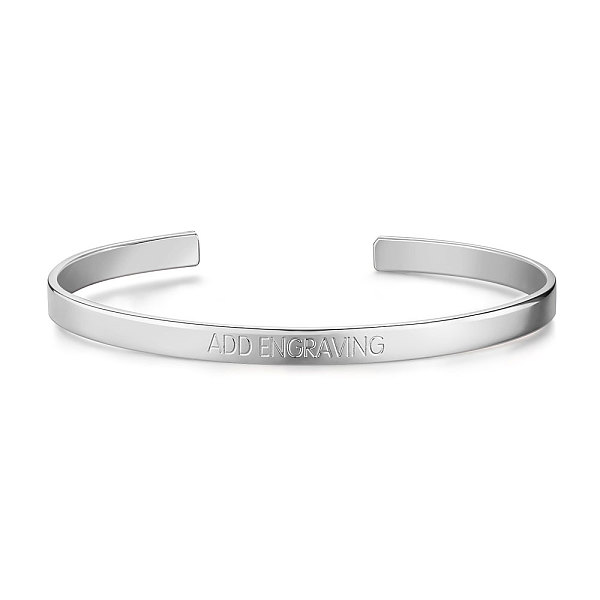 PandaHall SHEGRACE Brass Inspirational Cuff Bangles, with Word Add Engraving, Platinum, 2-1/2 inch(6.55cm) Brass
PandaHall SHEGRACE Brass Inspirational Cuff Bangles, with Word Add Engraving, Platinum, 2-1/2 inch(6.55cm) Brass