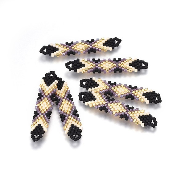 PandaHall MIYUKI & TOHO Handmade Japanese Seed Beads Links, Loom Pattern, Shuttle Shape, Colorful, 41.5~42.5x8.5~9x1.7mm, Hole: 2mm Glass...
PandaHall MIYUKI & TOHO Handmade Japanese Seed Beads Links, Loom Pattern, Shuttle Shape, Colorful, 41.5~42.5x8.5~9x1.7mm, Hole: 2mm Glass...
