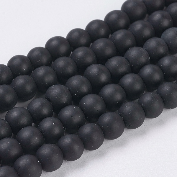 PandaHall Synthetical Black Stone Beads Strands, Frosted, Round, Black, Size: about 6mm in diameter, hole: 1mm, about 64pcs/strand, 15.7...
PandaHall Synthetical Black Stone Beads Strands, Frosted, Round, Black, Size: about 6mm in diameter, hole: 1mm, about 64pcs/strand, 15.7...