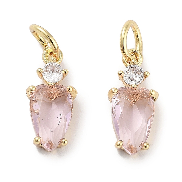 PandaHall Brass Micro Pave Cubic Zirconia Charms, with Jump Ring, Heart, Real 18K Gold Plated, Pink, 13x6x3mm, Hole: 3mm Brass+Cubic...
PandaHall Brass Micro Pave Cubic Zirconia Charms, with Jump Ring, Heart, Real 18K Gold Plated, Pink, 13x6x3mm, Hole: 3mm Brass+Cubic...