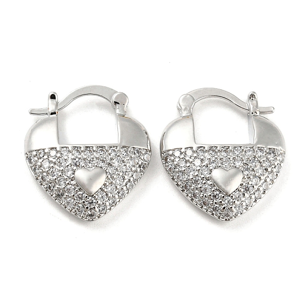 PandaHall Heart Shape Brass Micro Pave Clear Cubic Zirconia Thick Hoop Earrings, Long-Lasting Plated, Cadmium Free & Lead Free, Platinum...
PandaHall Heart Shape Brass Micro Pave Clear Cubic Zirconia Thick Hoop Earrings, Long-Lasting Plated, Cadmium Free & Lead Free, Platinum...