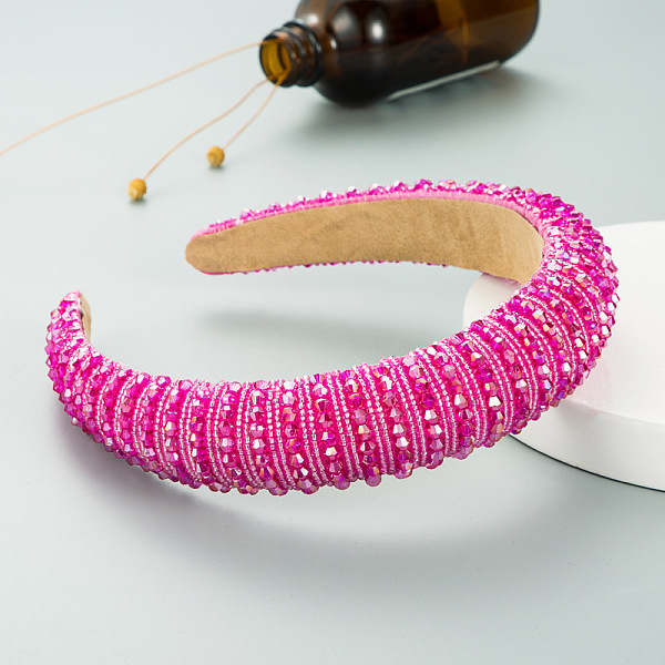PandaHall Bling Bling Glass Beaded Hairband, Wide Edge Headwear, Party Hair Accessories for Women Girls, Magenta, 30mm Glass Pink
PandaHall Bling Bling Glass Beaded Hairband, Wide Edge Headwear, Party Hair Accessories for Women Girls, Magenta, 30mm Glass Pink