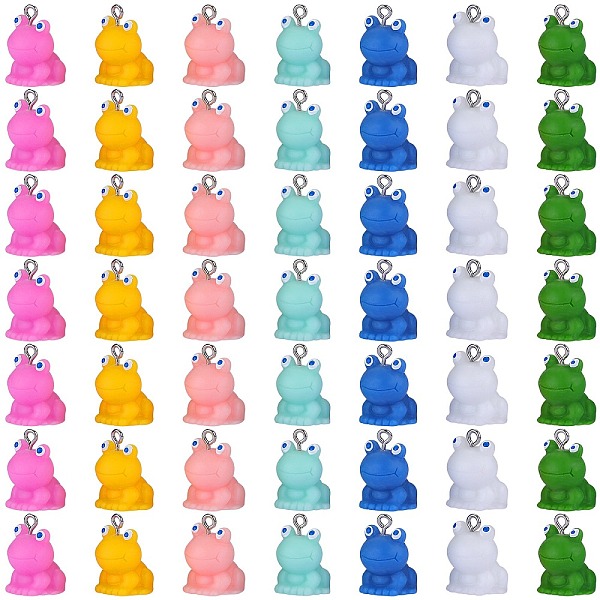 PandaHall 49Pcs 7 Styles Opaque Resin Pendants, 3D Frog Charms, with 304 Stainless Steel Loops, Mixed Color, 19.5~20x14~15.5x15mm, Hole..., Multicolor
PandaHall 49Pcs 7 Styles Opaque Resin Pendants, 3D Frog Charms, with 304 Stainless Steel Loops, Mixed Color, 19.5~20x14~15.5x15mm, Hole..., Multicolor