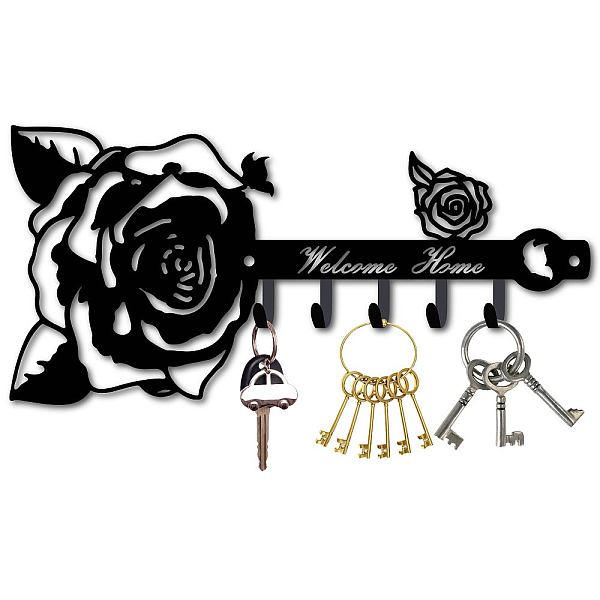 PandaHall Iron Wall Mounted Hook Hangers, 5-Hook Decorative Organizer Rack, for Bag Clothes Key Scarf Hanging Holder, Rose Flower, 130x270mm..., Black
PandaHall Iron Wall Mounted Hook Hangers, 5-Hook Decorative Organizer Rack, for Bag Clothes Key Scarf Hanging Holder, Rose Flower, 130x270mm..., Black