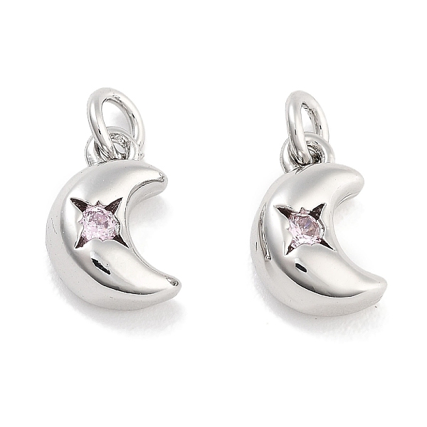 PandaHall Brass Micro Pave Cubic Zirconia Pendants, Platinum, Moon, with Jump Ring, Lavender, 9.5x6.5x4mm, Hole: 2.4mm Brass+Cubic Zirconia..., Purple
PandaHall Brass Micro Pave Cubic Zirconia Pendants, Platinum, Moon, with Jump Ring, Lavender, 9.5x6.5x4mm, Hole: 2.4mm Brass+Cubic Zirconia..., Purple