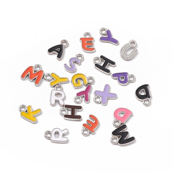 PandaHall Alloy Pendants, with Enamel, Mixed Color Random Letter Charm, Platinum, 10x7~9x1.5mm, Hole: 1.6mm Alloy+Enamel Letter Multicolor
PandaHall Alloy Pendants, with Enamel, Mixed Color Random Letter Charm, Platinum, 10x7~9x1.5mm, Hole: 1.6mm Alloy+Enamel Letter Multicolor