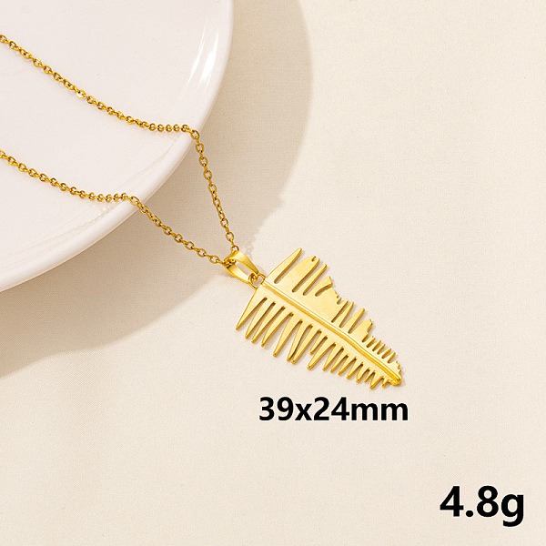 PandaHall Stainless Steel Leaf Pendant Necklaces, Cable Chain Necklaces Stainless Steel Leaf
PandaHall Stainless Steel Leaf Pendant Necklaces, Cable Chain Necklaces Stainless Steel Leaf