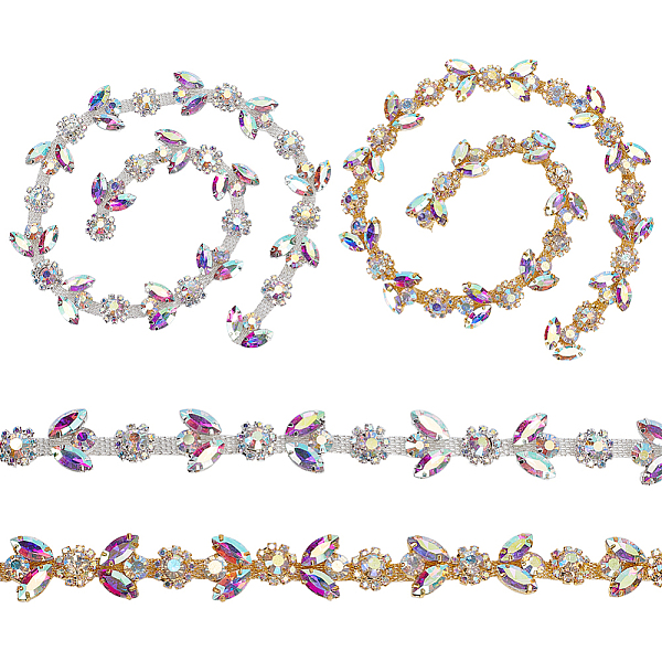 PandaHall WADORN 1M 2 Colors Iron Rhinestone Strass Chains, Rhinestone Cup Chain, Costume Accessories, Horse Eye, Platinum & Golden, 21x7mm..., Clear
PandaHall WADORN 1M 2 Colors Iron Rhinestone Strass Chains, Rhinestone Cup Chain, Costume Accessories, Horse Eye, Platinum & Golden, 21x7mm..., Clear