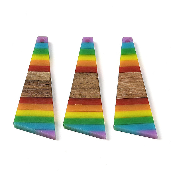 PandaHall Resin & Wood Pendants, Triangle, Colorful, 57x18.5x3.5mm, Hole: 2mm Wood Triangle
PandaHall Resin & Wood Pendants, Triangle, Colorful, 57x18.5x3.5mm, Hole: 2mm Wood Triangle