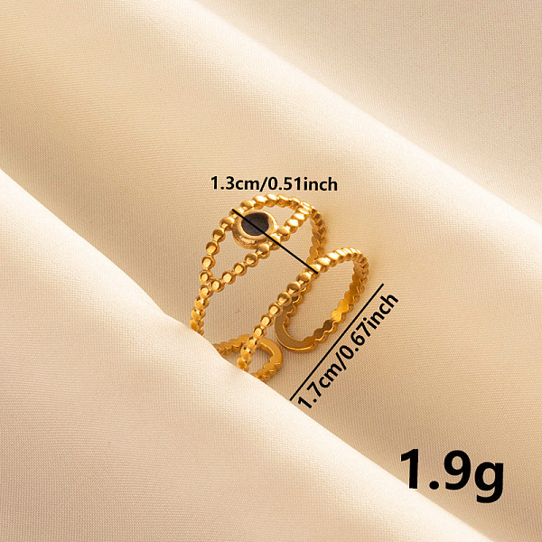 PandaHall Stylish Eye Enamel Open Cuff Ring, Stainless Steel Double-Layer Jewelry for Women Stainless Steel Eye
PandaHall Stylish Eye Enamel Open Cuff Ring, Stainless Steel Double-Layer Jewelry for Women Stainless Steel Eye