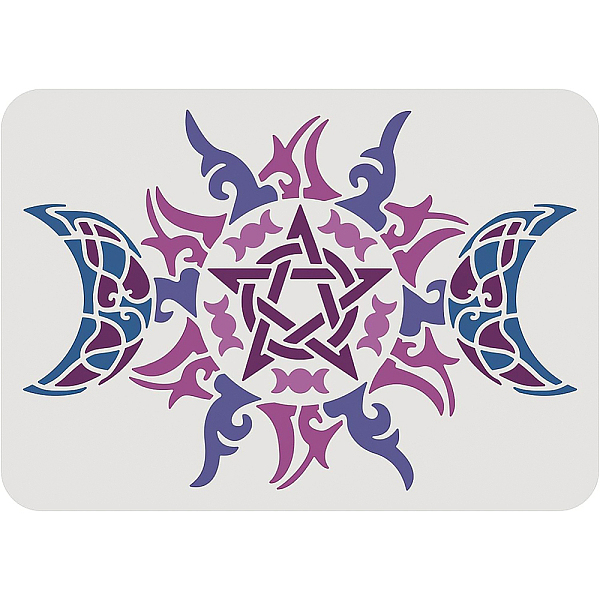PandaHall BENECREAT Triple Moon Plastic Painting Stencils, 30x21cm Stars Goddess Symbol Reusable Drawing Template for Art Painting...
PandaHall BENECREAT Triple Moon Plastic Painting Stencils, 30x21cm Stars Goddess Symbol Reusable Drawing Template for Art Painting...