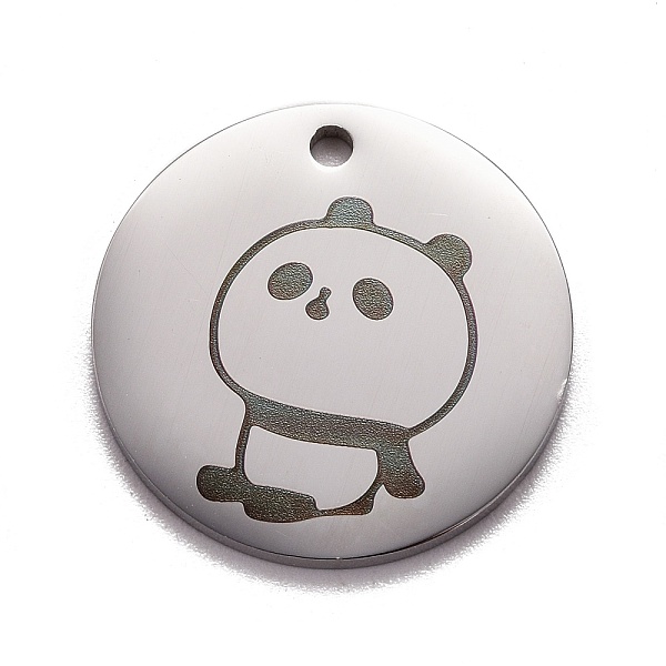 PandaHall Stainless Steel Pendant, Flat Round with Panda, Stainless Steel Color, 20x1mm, Hole: 1.6mm Stainless Steel Flat Round
PandaHall Stainless Steel Pendant, Flat Round with Panda, Stainless Steel Color, 20x1mm, Hole: 1.6mm Stainless Steel Flat Round
