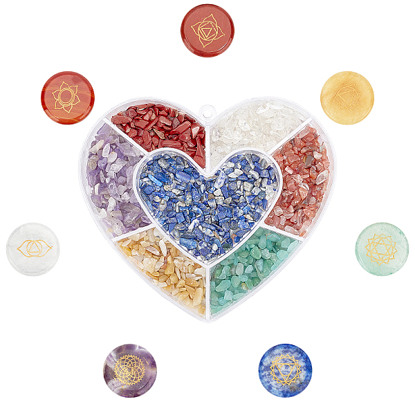 PandaHall Chakra Themed Natural & Synthetic Mixed Gemstone Palm Stone, Pocket Stone for Energy Balancing Meditation, with Heart Shape Box...
PandaHall Chakra Themed Natural & Synthetic Mixed Gemstone Palm Stone, Pocket Stone for Energy Balancing Meditation, with Heart Shape Box...
