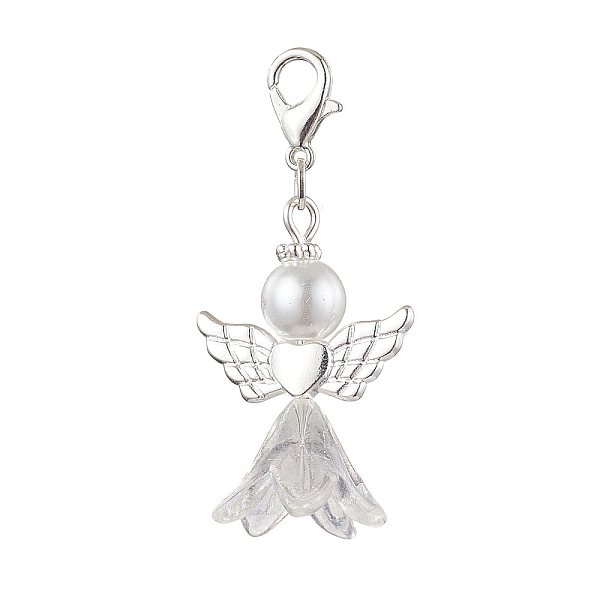 PandaHall Angel Glass & Glass Pearl Pendant Decorations, Alloy Lobster Clasp Charms for Bag Ornaments, White, 46mm Glass Angel & Fairy White
PandaHall Angel Glass & Glass Pearl Pendant Decorations, Alloy Lobster Clasp Charms for Bag Ornaments, White, 46mm Glass Angel & Fairy White