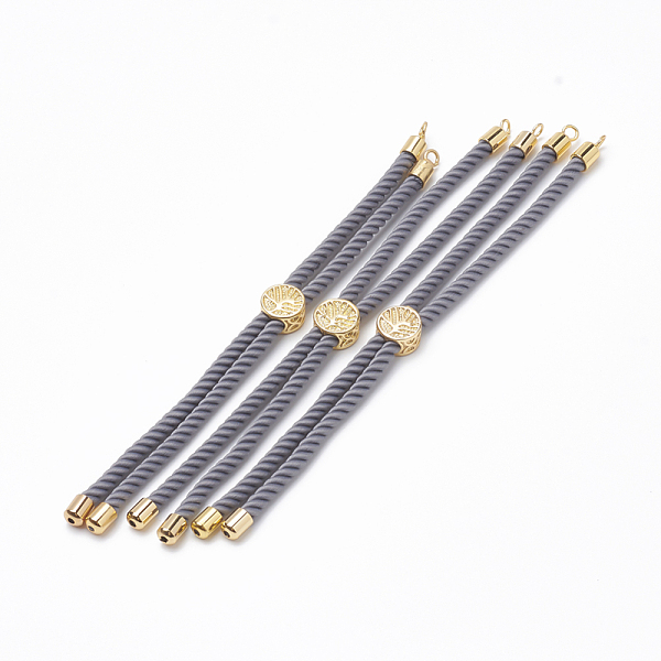 PandaHall Nylon Twisted Cord Bracelet Making, Slider Bracelet Making, with Brass Findings, Golden, Dark Gray, 8.7 inch~9.3 inch...
PandaHall Nylon Twisted Cord Bracelet Making, Slider Bracelet Making, with Brass Findings, Golden, Dark Gray, 8.7 inch~9.3 inch...