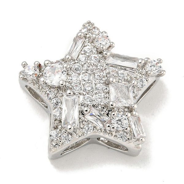 PandaHall Rack Plating Brass Micro Pave Clear Cubic Zirconia Slide Charms, Long-Lasting Plated, Cadmium Free & Lead Free, Star, Platinum...
PandaHall Rack Plating Brass Micro Pave Clear Cubic Zirconia Slide Charms, Long-Lasting Plated, Cadmium Free & Lead Free, Star, Platinum...
