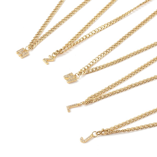 PandaHall Brass Micro Pave Clear Cubic Zirconia Initial Pendant Necklaces, with Curb Chains, Mixed Letter, Real 18K Gold Plated, 14.96 inch...
PandaHall Brass Micro Pave Clear Cubic Zirconia Initial Pendant Necklaces, with Curb Chains, Mixed Letter, Real 18K Gold Plated, 14.96 inch...