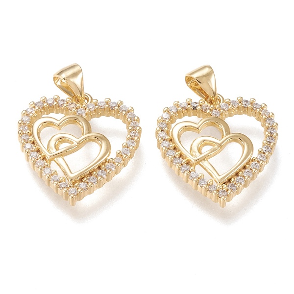 PandaHall Brass Micro Pave Cubic Zirconia Pendants, Heart, Clear, Real 18K Gold Plated, 19.5x18x3mm, Hole: 3.5x5mm Brass+Cubic Zirconia...
PandaHall Brass Micro Pave Cubic Zirconia Pendants, Heart, Clear, Real 18K Gold Plated, 19.5x18x3mm, Hole: 3.5x5mm Brass+Cubic Zirconia...