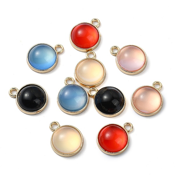 PandaHall Rack Plating Resin Charms, Golden Plated Alloy Half Round Charms, Nickel Free, Mixed Color, 14.5x11.5x5.5mm, Hole: 1.6mm..., Multicolor
PandaHall Rack Plating Resin Charms, Golden Plated Alloy Half Round Charms, Nickel Free, Mixed Color, 14.5x11.5x5.5mm, Hole: 1.6mm..., Multicolor