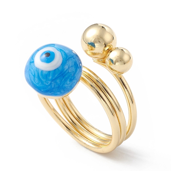 PandaHall Enamel Round with Evil Eye Finger Rings, Real 18K Gold Plated Brass Wrap Style Ring for Women, Deep Sky Blue, 5.5~19.5mm, Inner...
PandaHall Enamel Round with Evil Eye Finger Rings, Real 18K Gold Plated Brass Wrap Style Ring for Women, Deep Sky Blue, 5.5~19.5mm, Inner...