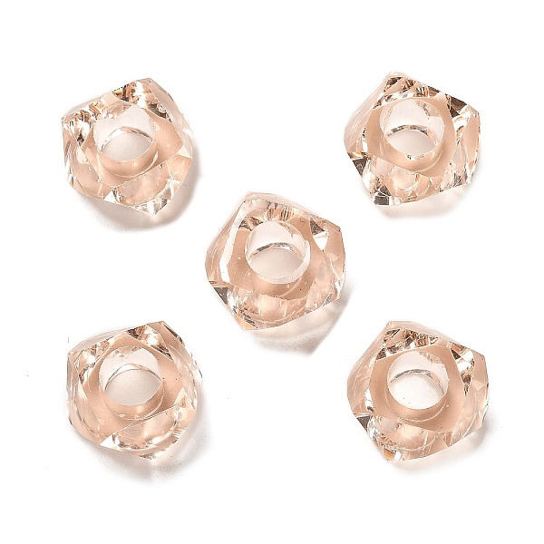 PandaHall Transparent Resin European Beads, Large Hole Beads, Faceted, Polygon, PeachPuff, 13~13.5x8mm, Hole: 5.7mm Resin Polygon Brown
PandaHall Transparent Resin European Beads, Large Hole Beads, Faceted, Polygon, PeachPuff, 13~13.5x8mm, Hole: 5.7mm Resin Polygon Brown