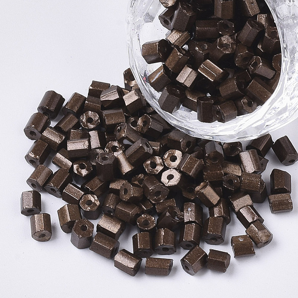 PandaHall 6/0 Two Cut Glass Seed Beads, Hexagon, Baking Paint, Coconut Brown, 3.5~5x3.5~4mm, Hole: 1mm, about 4500pcs/bag Glass Brown
PandaHall 6/0 Two Cut Glass Seed Beads, Hexagon, Baking Paint, Coconut Brown, 3.5~5x3.5~4mm, Hole: 1mm, about 4500pcs/bag Glass Brown