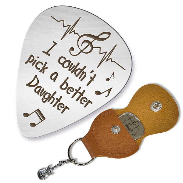 PandaHall arricraft 1 Pc Stainless Steel Guitar Pick, I Couldn't Pick a Better Daughter Pick Plectrums with Holder Personalized Guitar Picks...
PandaHall arricraft 1 Pc Stainless Steel Guitar Pick, I Couldn't Pick a Better Daughter Pick Plectrums with Holder Personalized Guitar Picks...