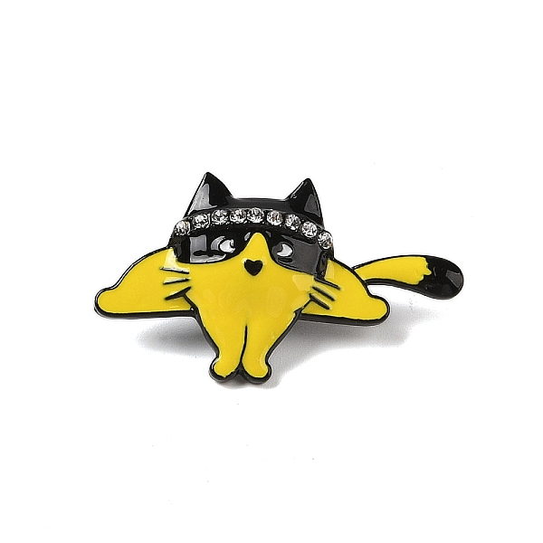 PandaHall Black Zinc Alloy Rhinestone Brooches, Enamel Pins, Cat, Yellow, 22x38.5x5mm Alloy+Rhinestone Cat Shape Yellow
PandaHall Black Zinc Alloy Rhinestone Brooches, Enamel Pins, Cat, Yellow, 22x38.5x5mm Alloy+Rhinestone Cat Shape Yellow