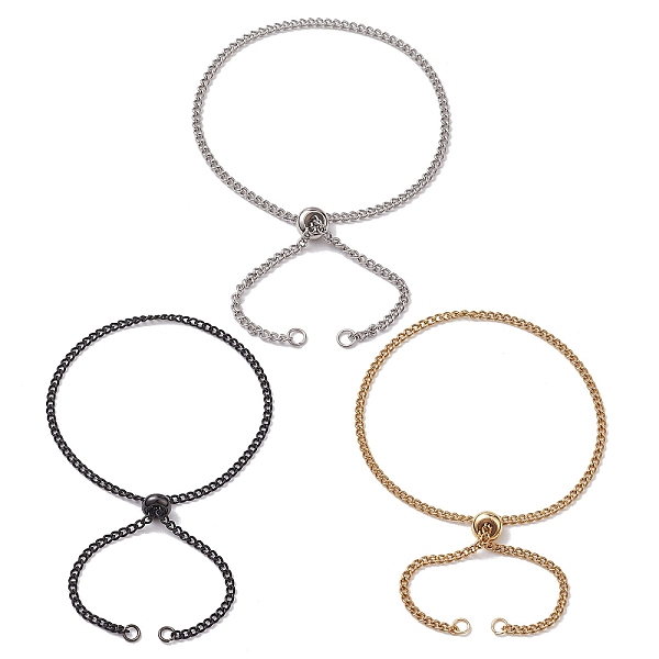 PandaHall 304 Stainless Steel Adjustable Chain Bracelet Making, Mixed Color, 10-1/8 inch(25.6cm), 3pcs/set 304 Stainless Steel
PandaHall 304 Stainless Steel Adjustable Chain Bracelet Making, Mixed Color, 10-1/8 inch(25.6cm), 3pcs/set 304 Stainless Steel