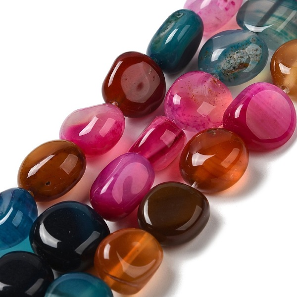 PandaHall Natural Agate Beads Strands, Dyed & Heated, Nuggets, Tumbled Stone, Colorful, 14~15x10~14x8~9.5mm, Hole: 1.6mm, about..., Multicolor
PandaHall Natural Agate Beads Strands, Dyed & Heated, Nuggets, Tumbled Stone, Colorful, 14~15x10~14x8~9.5mm, Hole: 1.6mm, about..., Multicolor