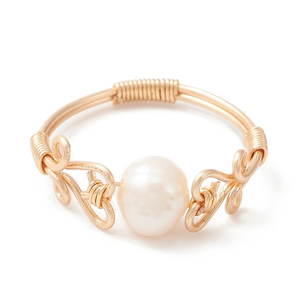 PandaHall Natural Pearl Finger Ring, Brass Wire Wrap Jewelry for Women, Light Gold, Inner Diameter: 19mm Pearl
PandaHall Natural Pearl Finger Ring, Brass Wire Wrap Jewelry for Women, Light Gold, Inner Diameter: 19mm Pearl