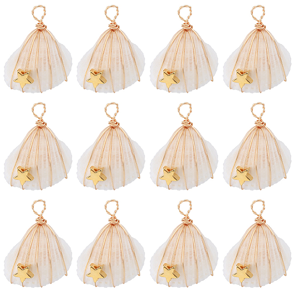 PandaHall SUNNYCLUE 20Pcs Natural Spiral Shell Copper Wire Wrapped Pendants, Shell Charms with Star, Golden, 21~25x20~25x9~10mm, Hole: 2mm...
PandaHall SUNNYCLUE 20Pcs Natural Spiral Shell Copper Wire Wrapped Pendants, Shell Charms with Star, Golden, 21~25x20~25x9~10mm, Hole: 2mm...