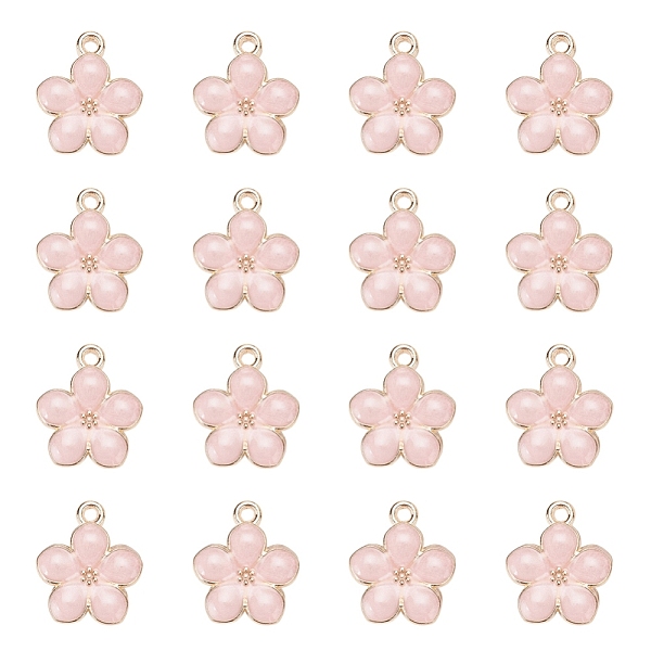 PandaHall Light Gold Plated Alloy Enamel Pendants, Flower, Pink, 17x14.5x1.5mm, Hole: 1.6mm Alloy+Enamel Flower Pink
PandaHall Light Gold Plated Alloy Enamel Pendants, Flower, Pink, 17x14.5x1.5mm, Hole: 1.6mm Alloy+Enamel Flower Pink